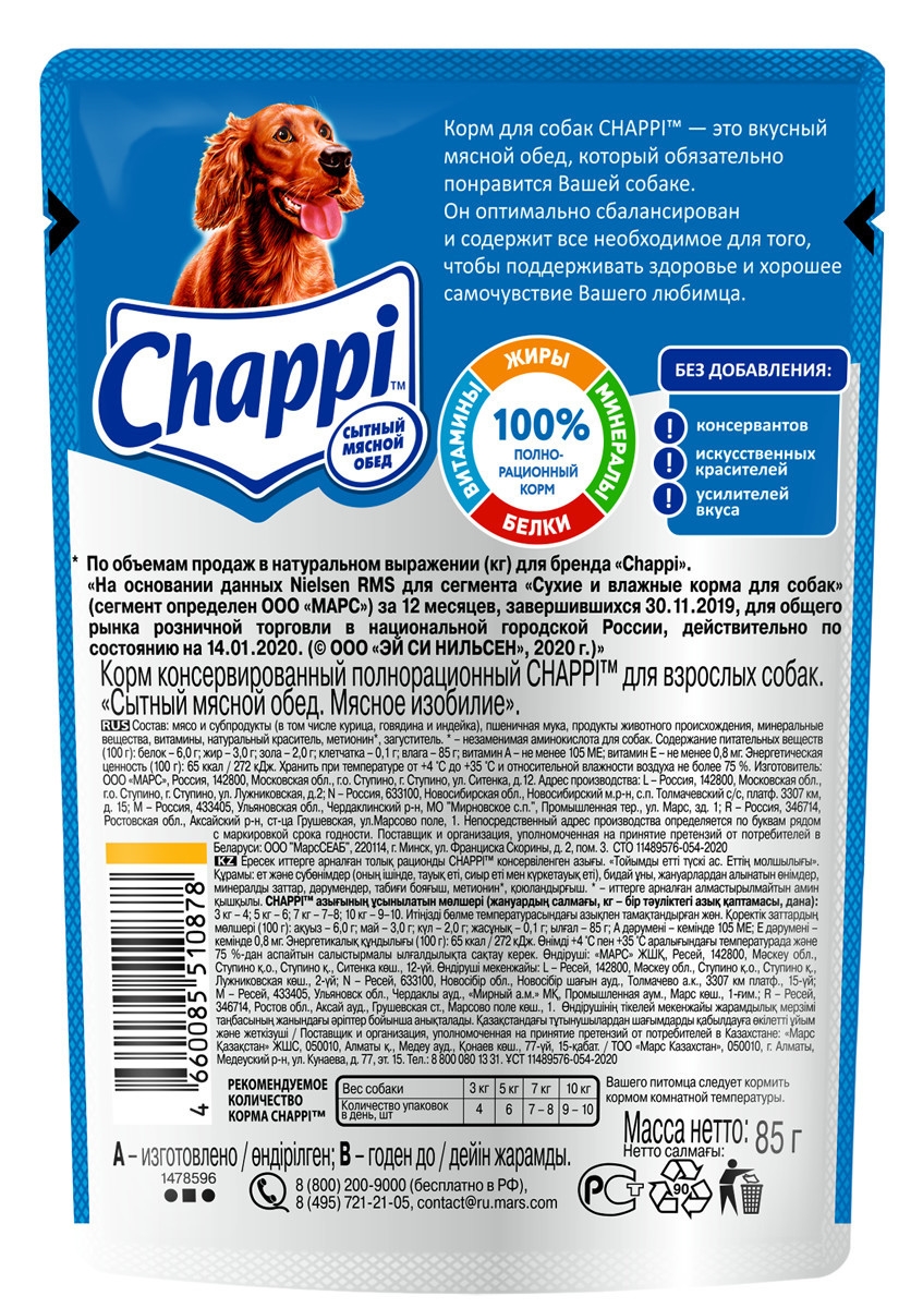 Чаппи корм