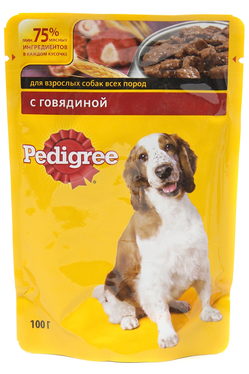 Педигри корм для собак говядина 100г