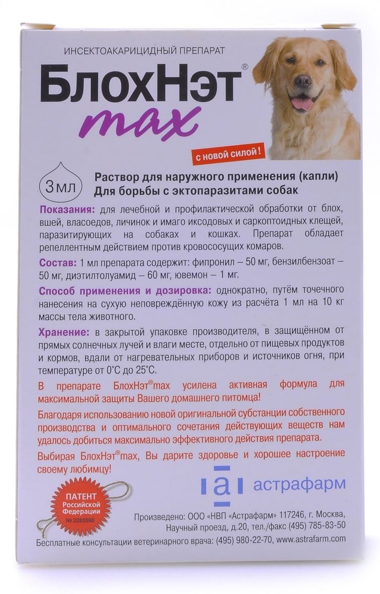 Обработка животных от блох и клещей