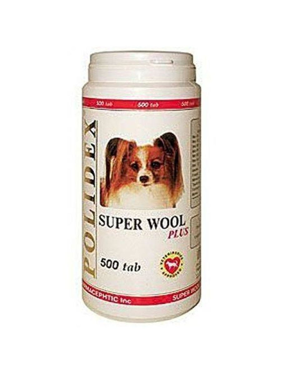 Витамины Polidex super Wool Plus для собак