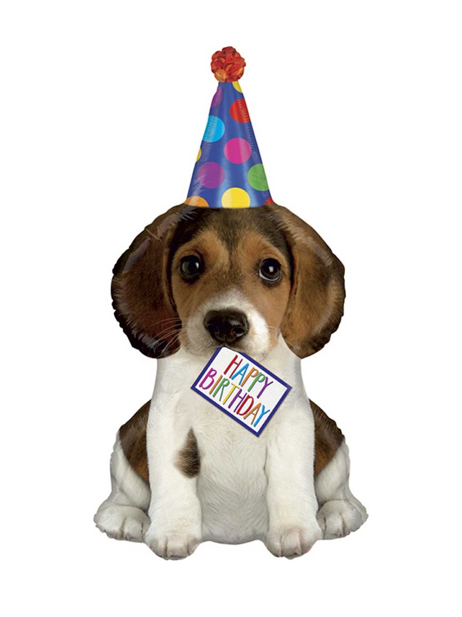 Happy Birthday собака шар фольга