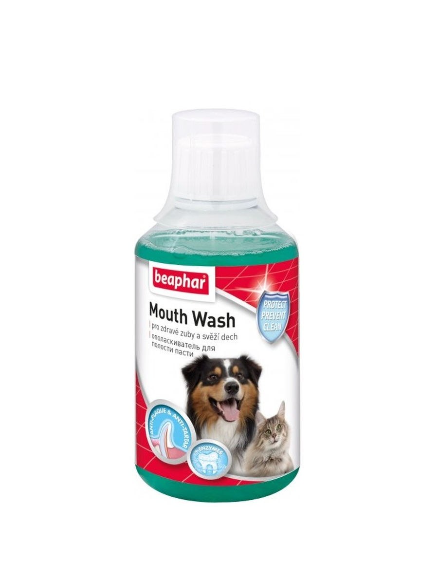 Ликвидатор запаха -ополаскиватель Beaphar mouth Wash для полости пасти кошек и собак, 250 мл