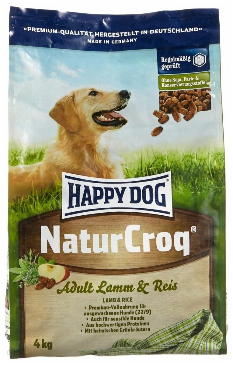 Happy Dog НАТУРКРОК (ягненок/рис) -15кг