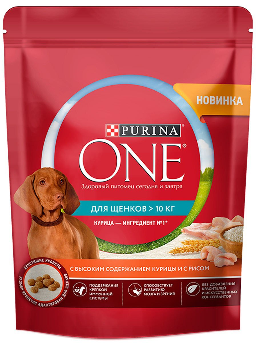 Purina one для щенков средних