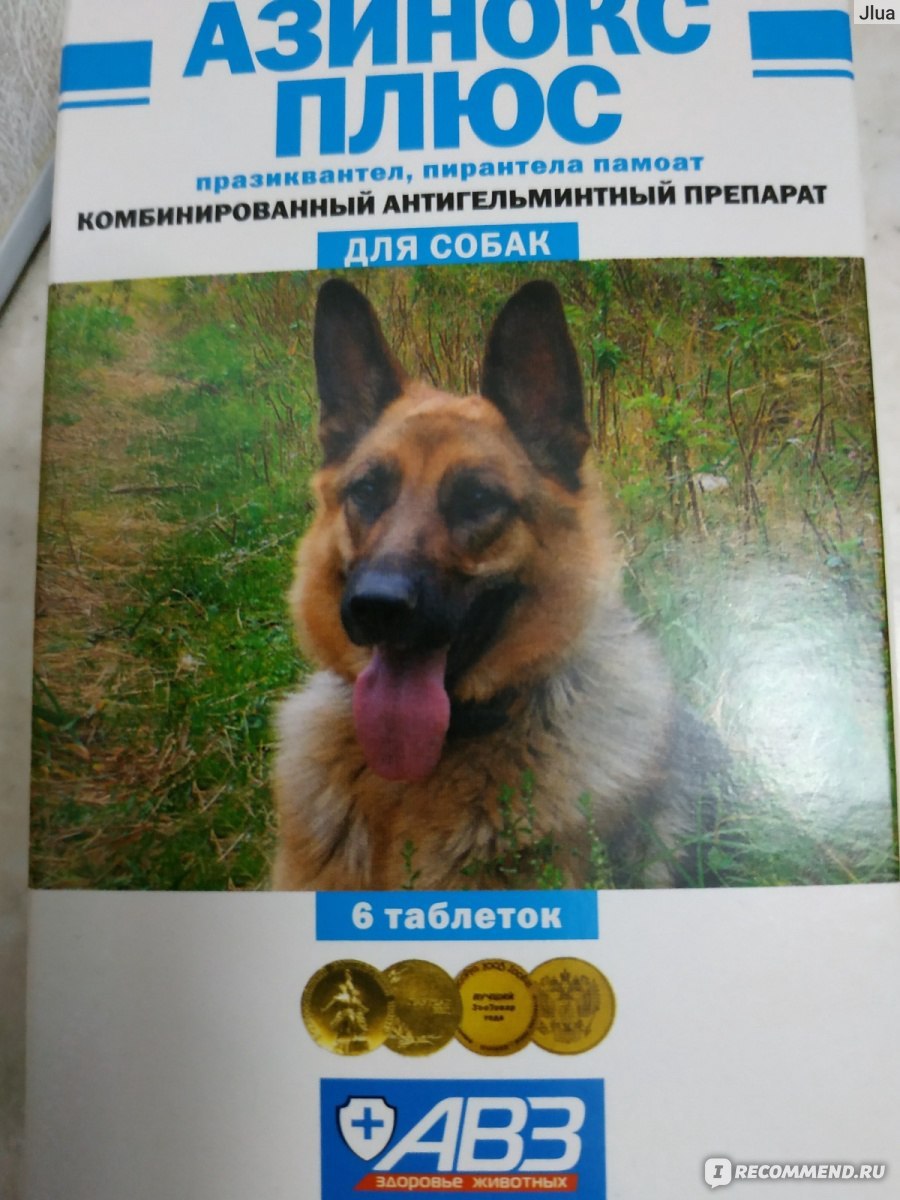 Таблетки от глистов для собак АВЗ азинокс