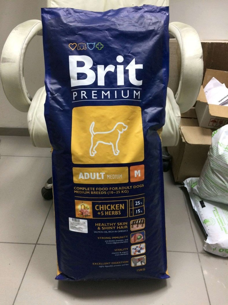 Корм для собак Brit таблица