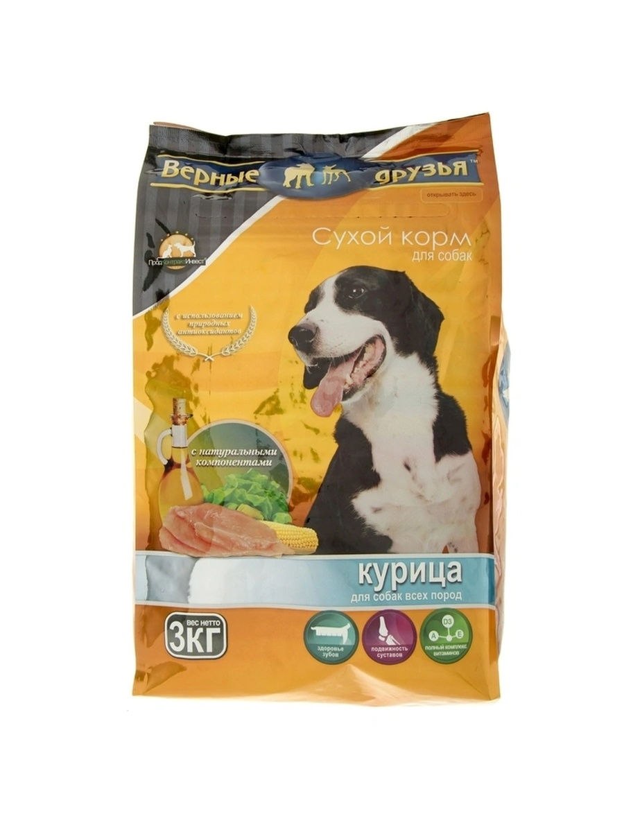 Верные друзья сухой корм для собак всех пород курица 5кг