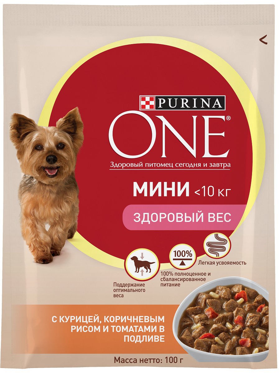 Корм влажный Purina one Mini 100г для собак