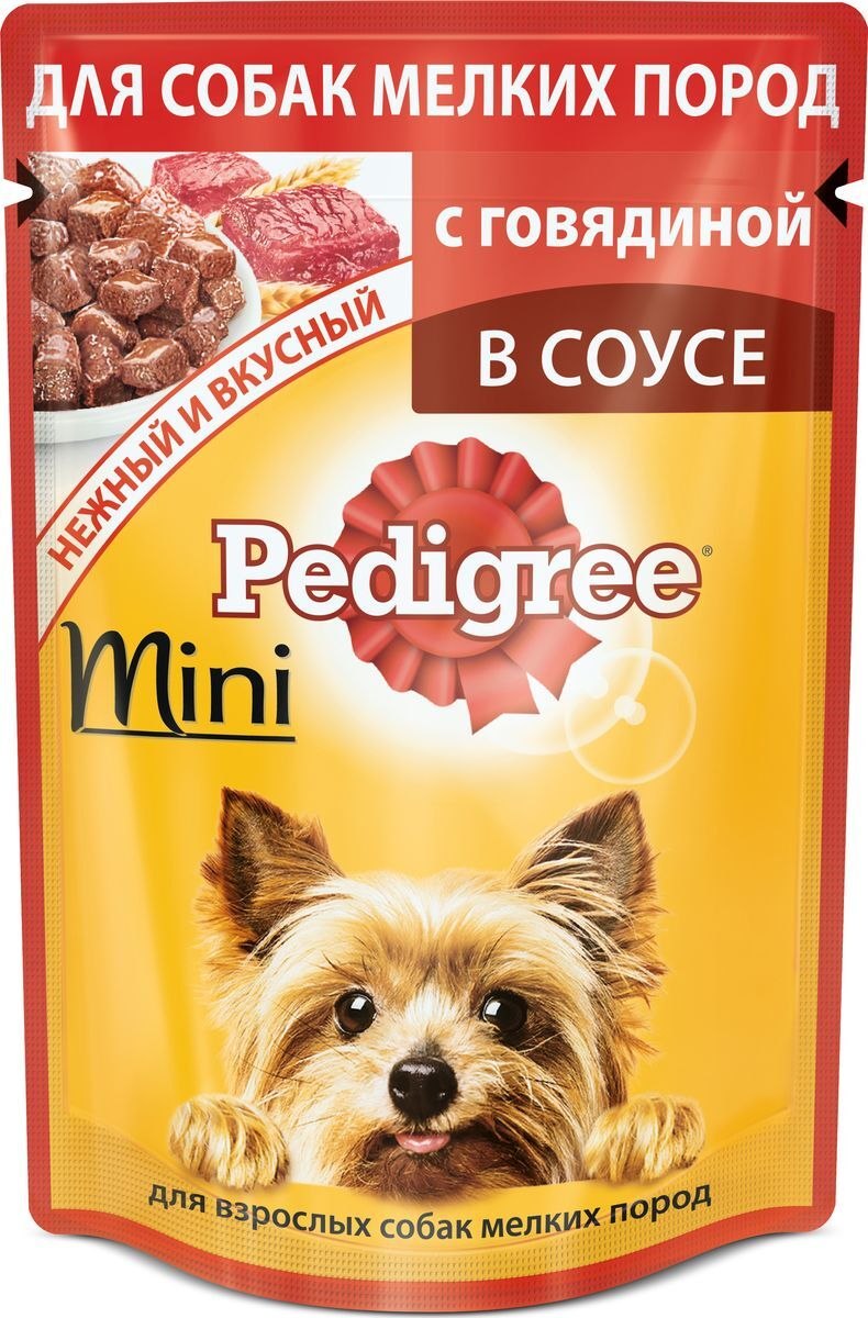80г пауч pedigree для собак паштет говядина