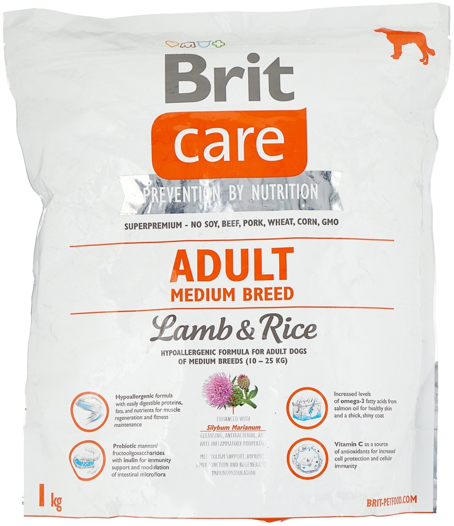 Сухой корм Brit Care для собак ягненок и рис