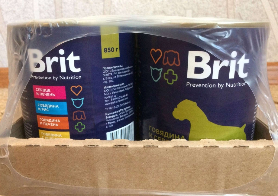 Brit 850г консервы д/собак Brit Premium by nature говядина с пшеном
