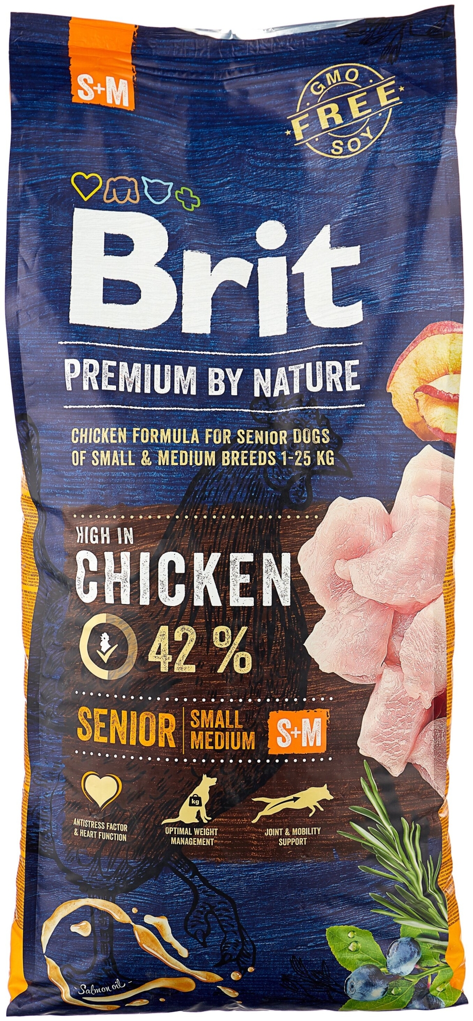 Корм для собак Brit Premium by nature Sport курица 15 кг