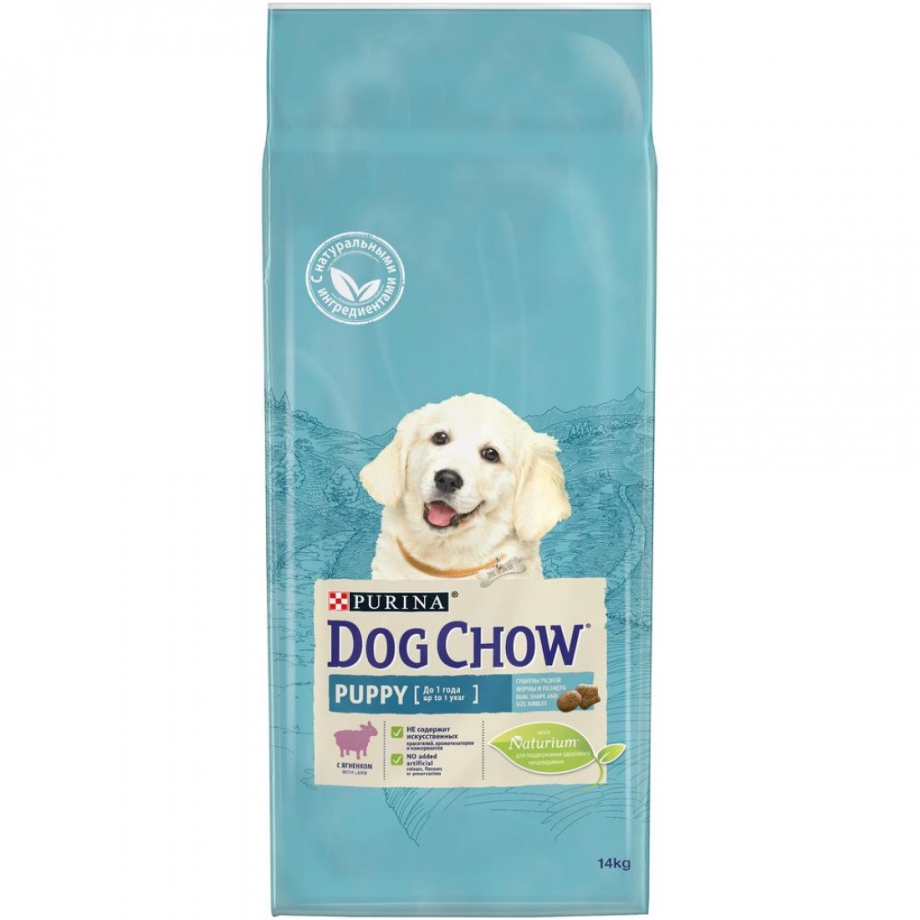 Корм для щенков Dog Chow ягненок 14 кг
