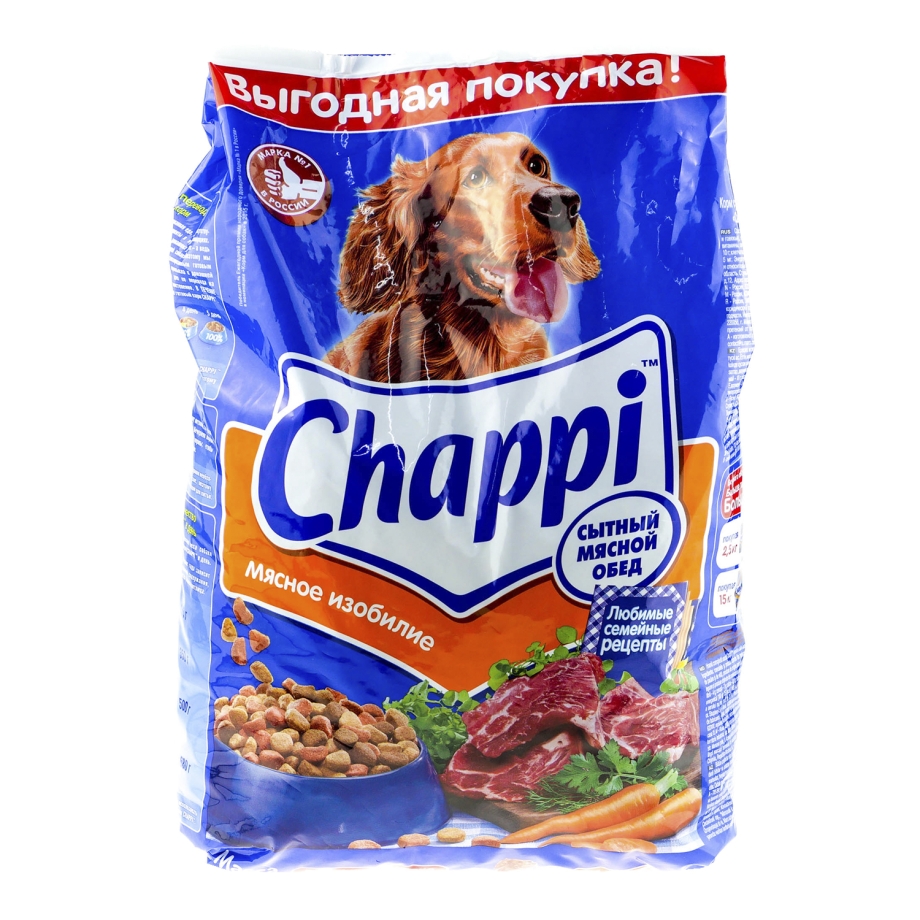 Корм для собак Chappi мясное изобилие 2.5 кг