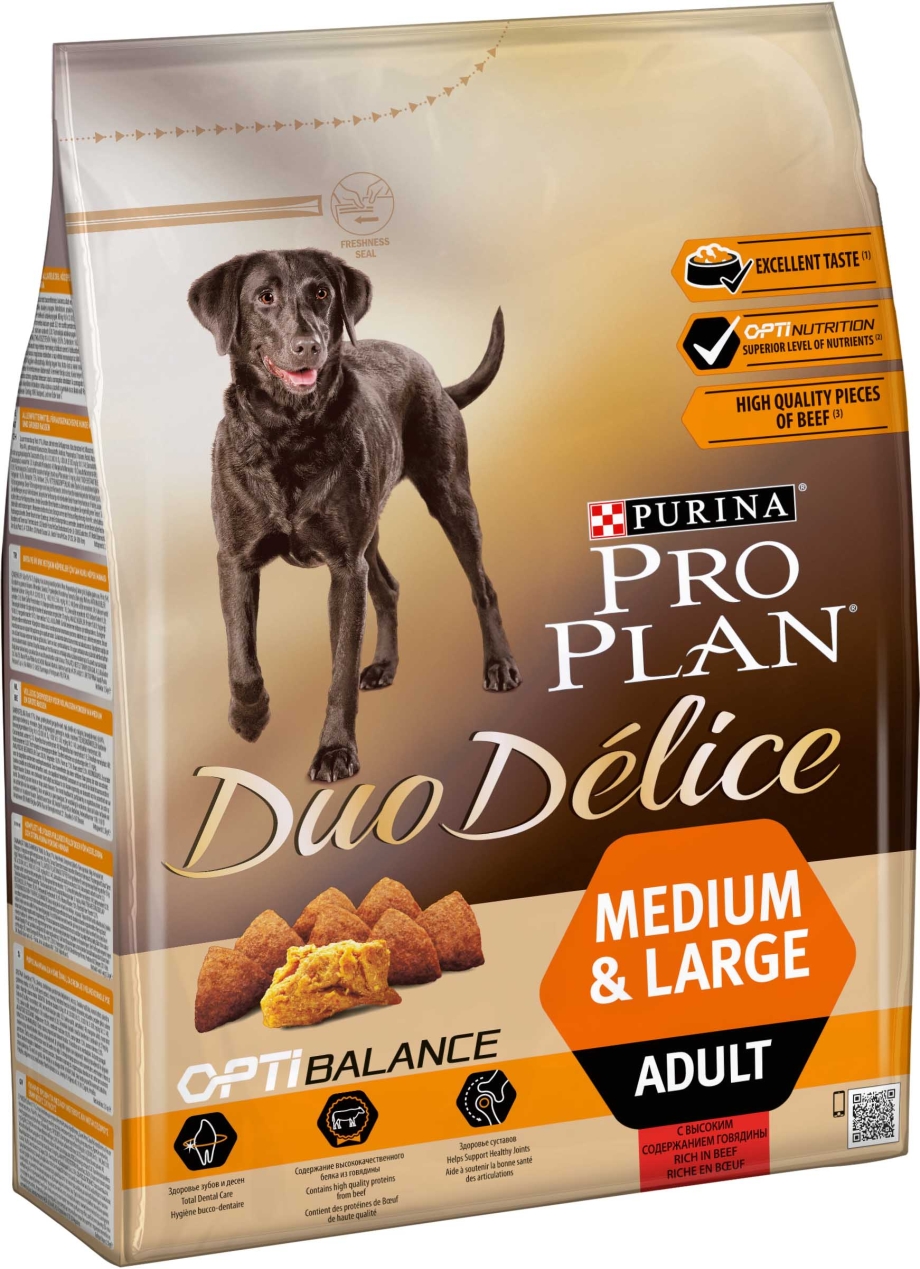 Pro Plan "Duo Delice Adult" сухой 2,5 кг для собак лосось 1х4 12413617
