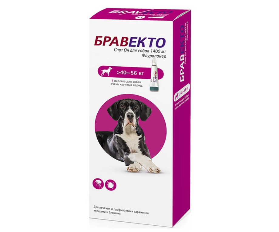 Бравекто для собак 4,5-10 кг 250 мг, таблетки, №1