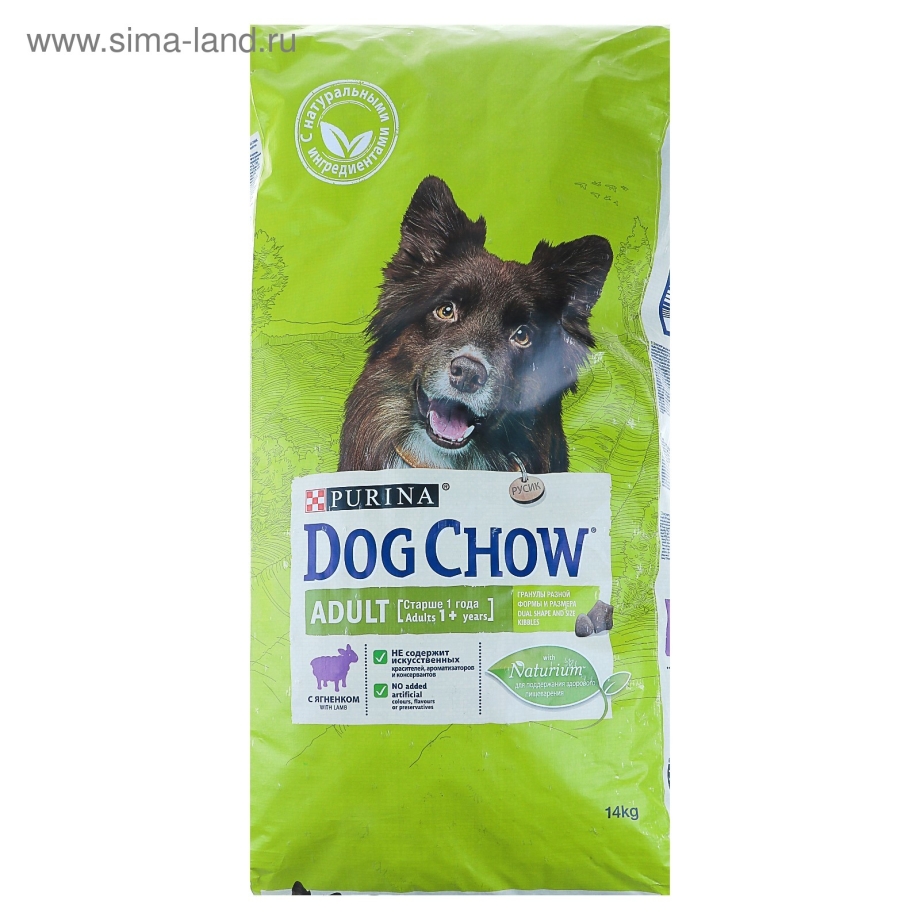 Dog Chow корм для собак 14 кг ягненок