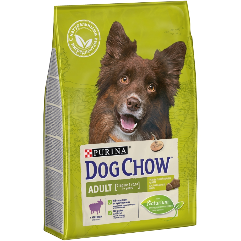 Корм для собак Dog Chow для здоровья кожи и шерсти, ягненок 800г