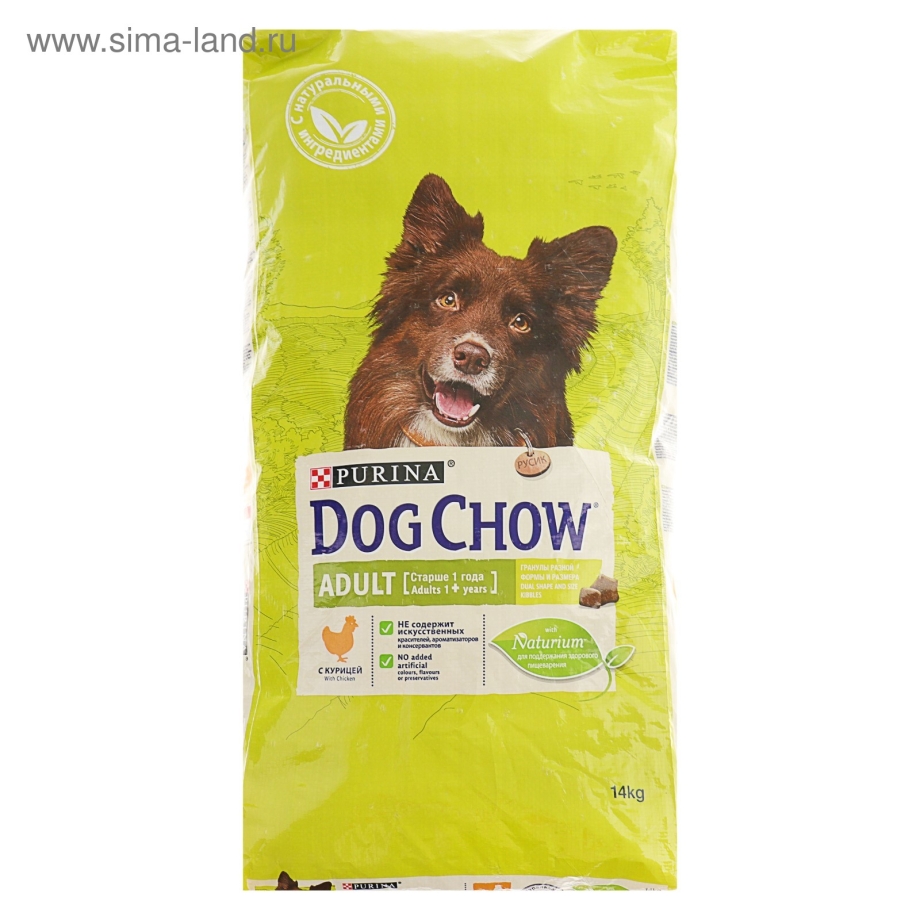 Сухой корм Dog Chow курица для собак, 14 кг