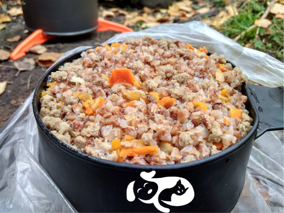 Каша рисовая с мясом для собаки