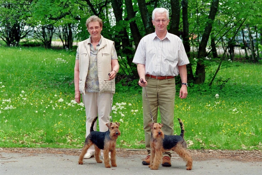 Вельштерьер с хозяином