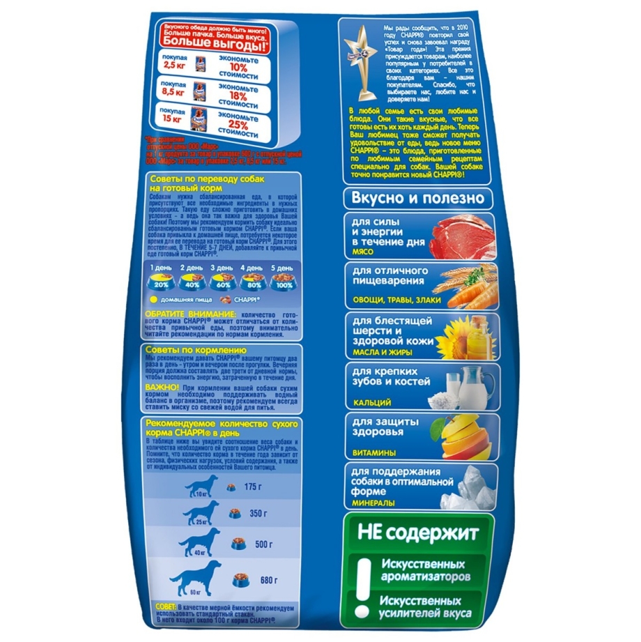 Chappi корм для собак 600 г