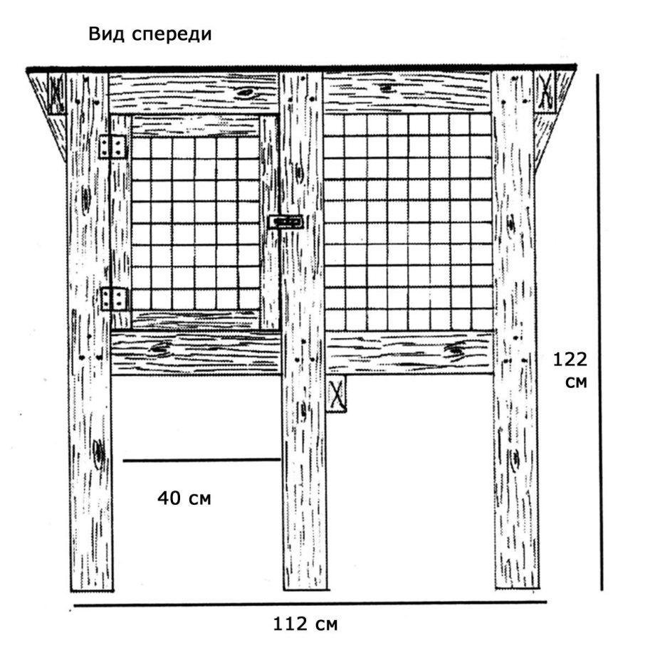 Чертеж будки для ротвейлера