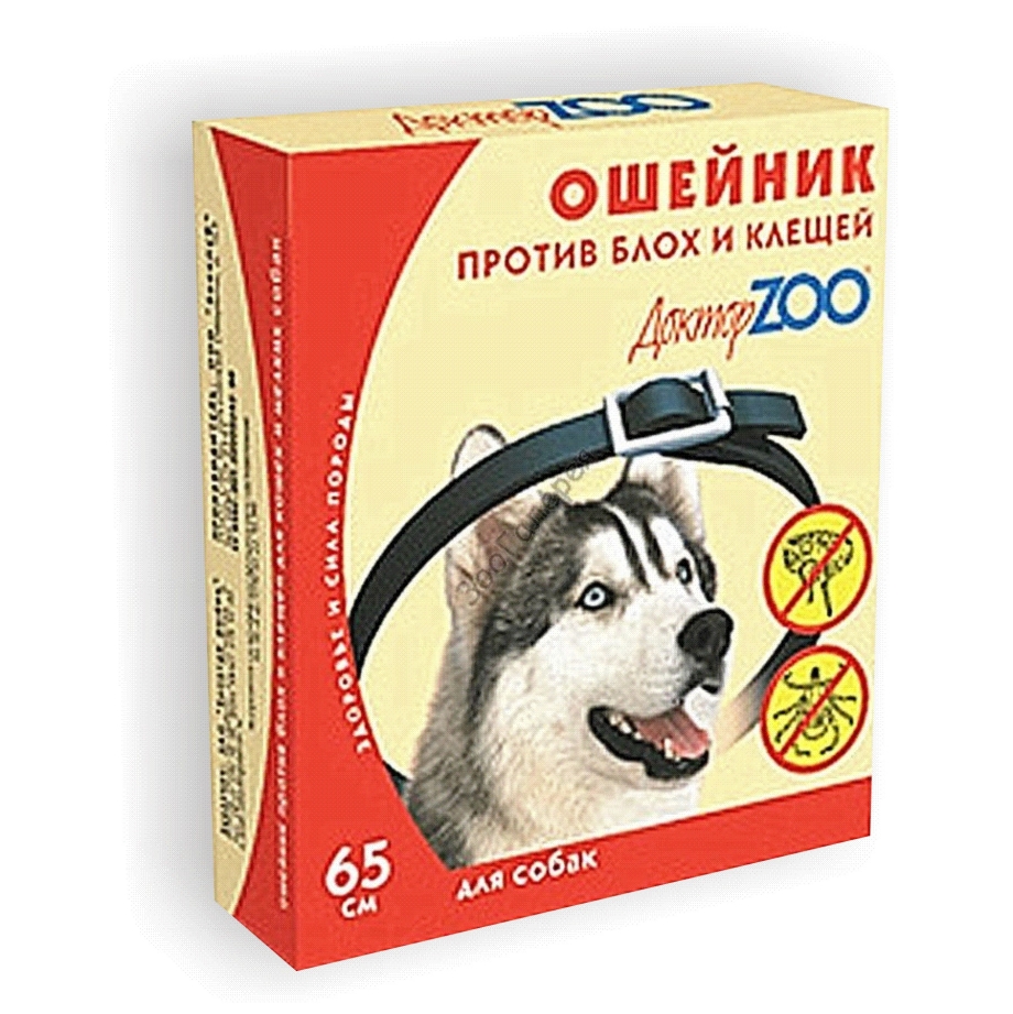Доктор Zoo 65см ошейник для собак от блох клещей 1х6 zr0602