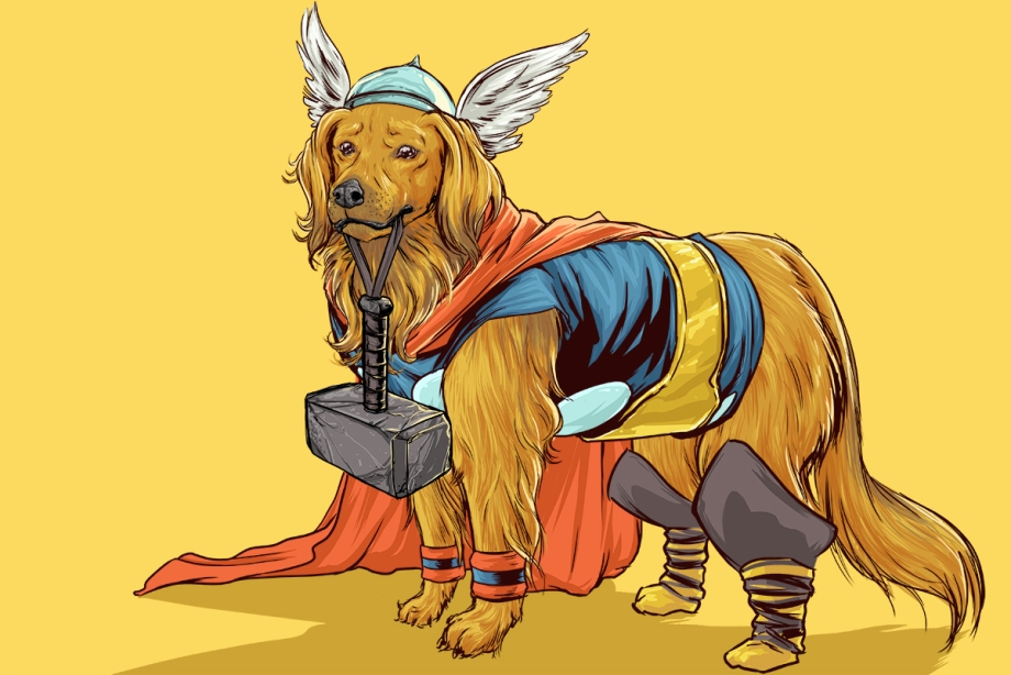 David and Dog's Thor