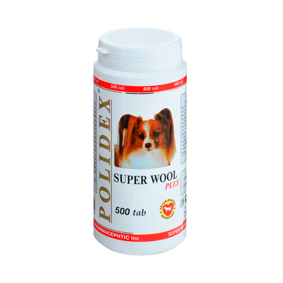 Витамины Polidex super Wool Plus для собак
