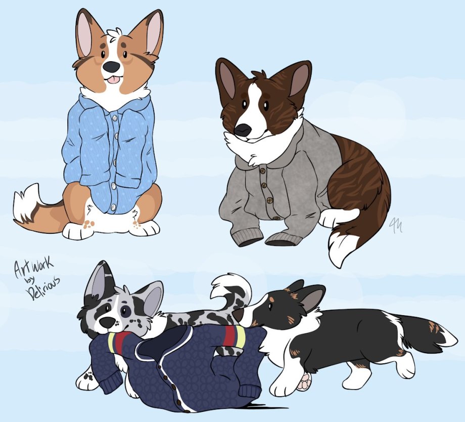 Furry корги кардиган