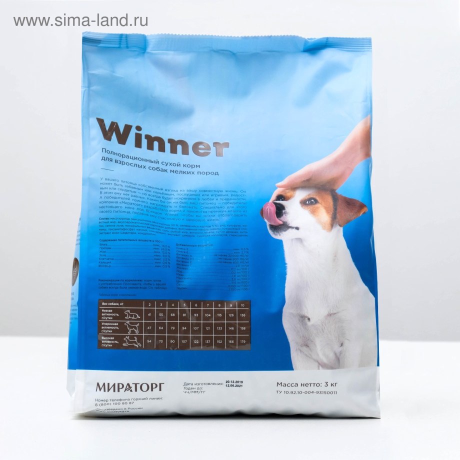 Winner корм для собак Мираторг