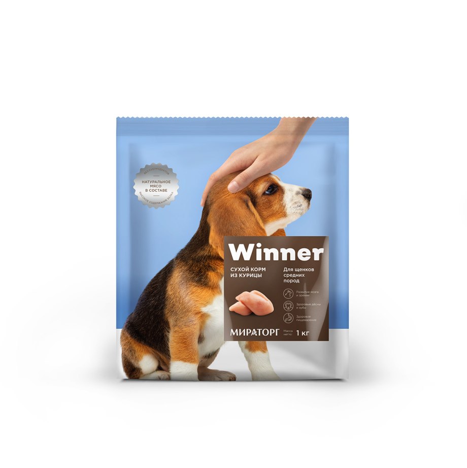 Корм для пожилых кошек winner с курицей 10 кг
