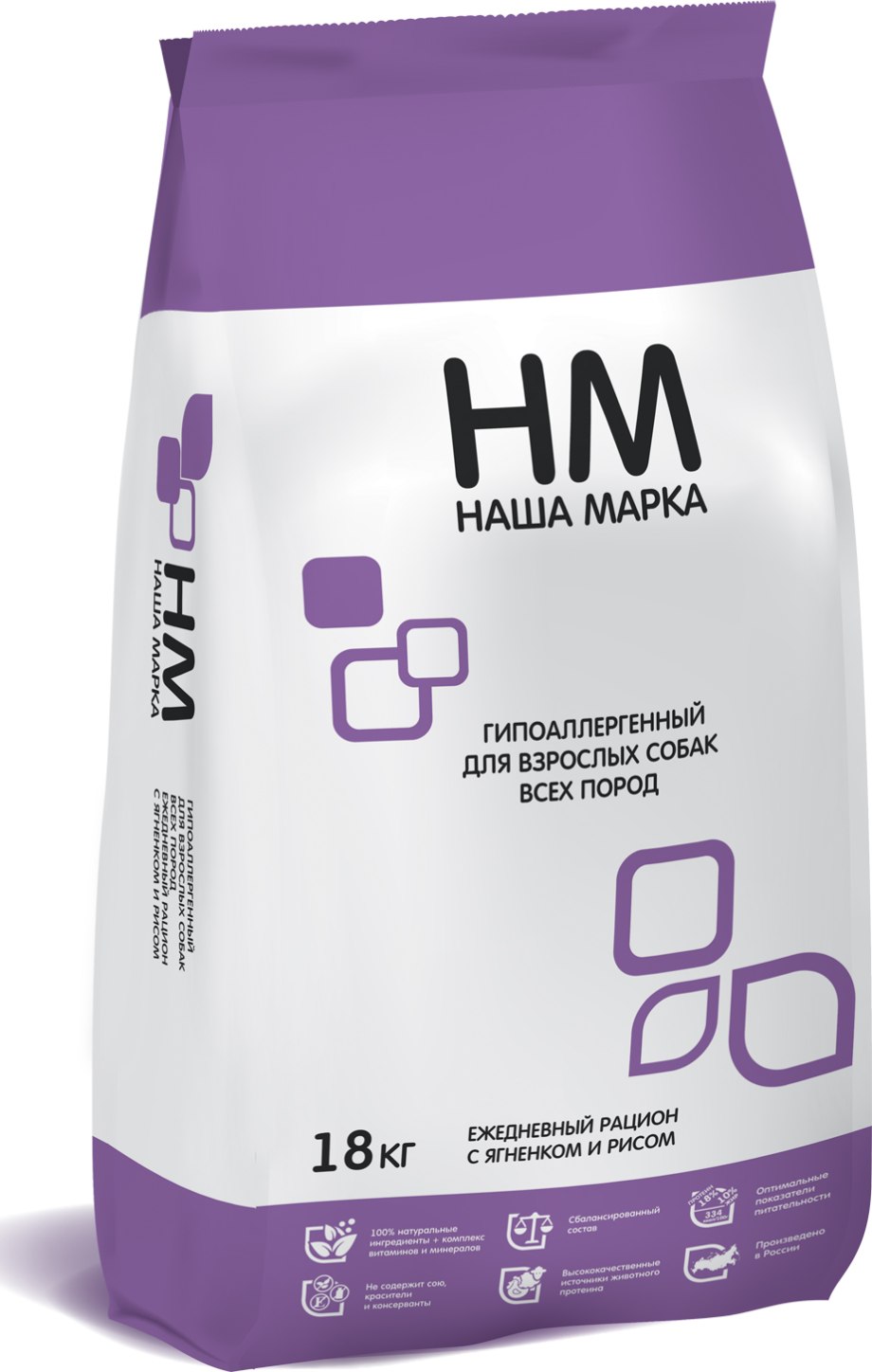 Корм для собак наша марка для крупных пород 18кг