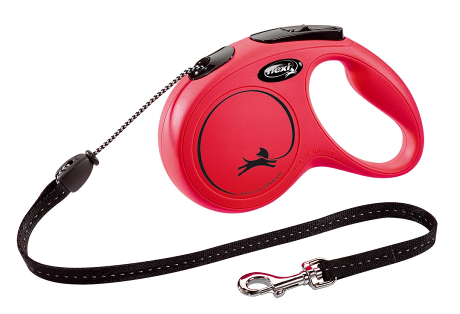 Flexi New Classic s (трос) 8м/12 кг красный