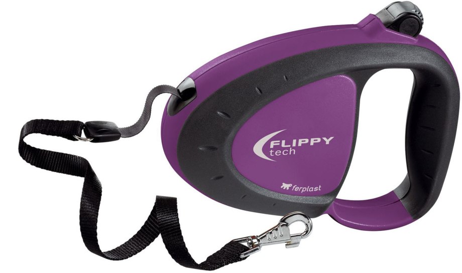 Поводок-Рулетка Flippy Tech Tape l фиалковый - лента 5м, 50 кг