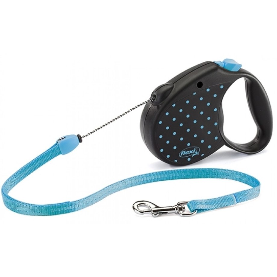 Рулетка-поводок Flexi Design Cord м 5м 20кг Blue