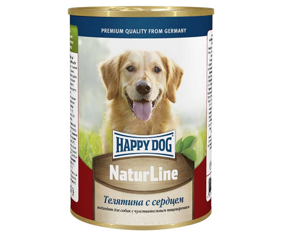 Корм для собак Happy Dog NATURLINE телятина с рисом 20шт. Х 400г