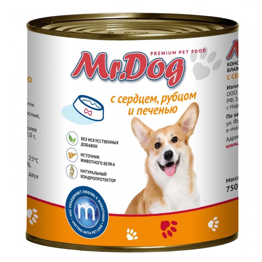 Корм для собак Mr. Dog говядина с рисом 410г