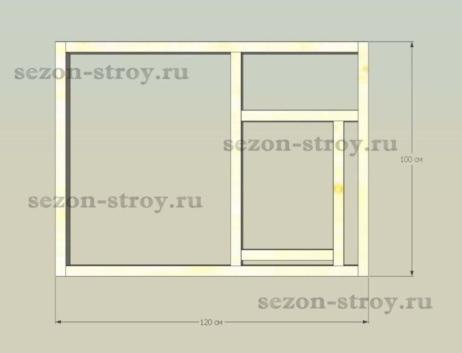 Будка чертеж 70*55*60