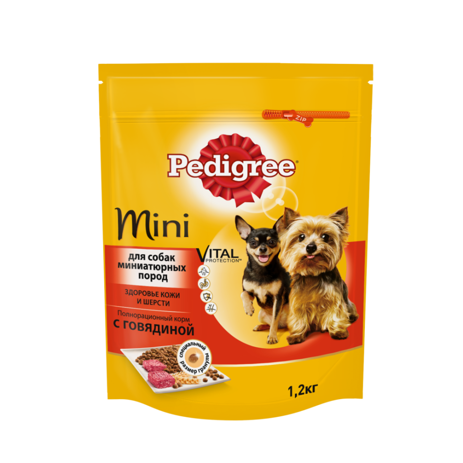Pedigree корм сухой для миниатюрных пород 600г