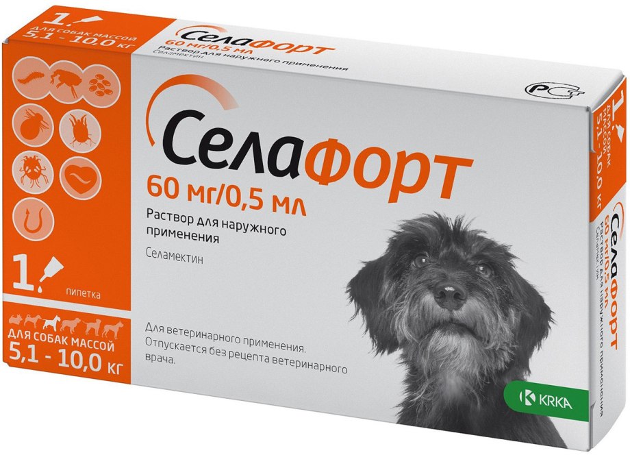 Селафорт для собак 10,1-20 кг, 120мг/1мл