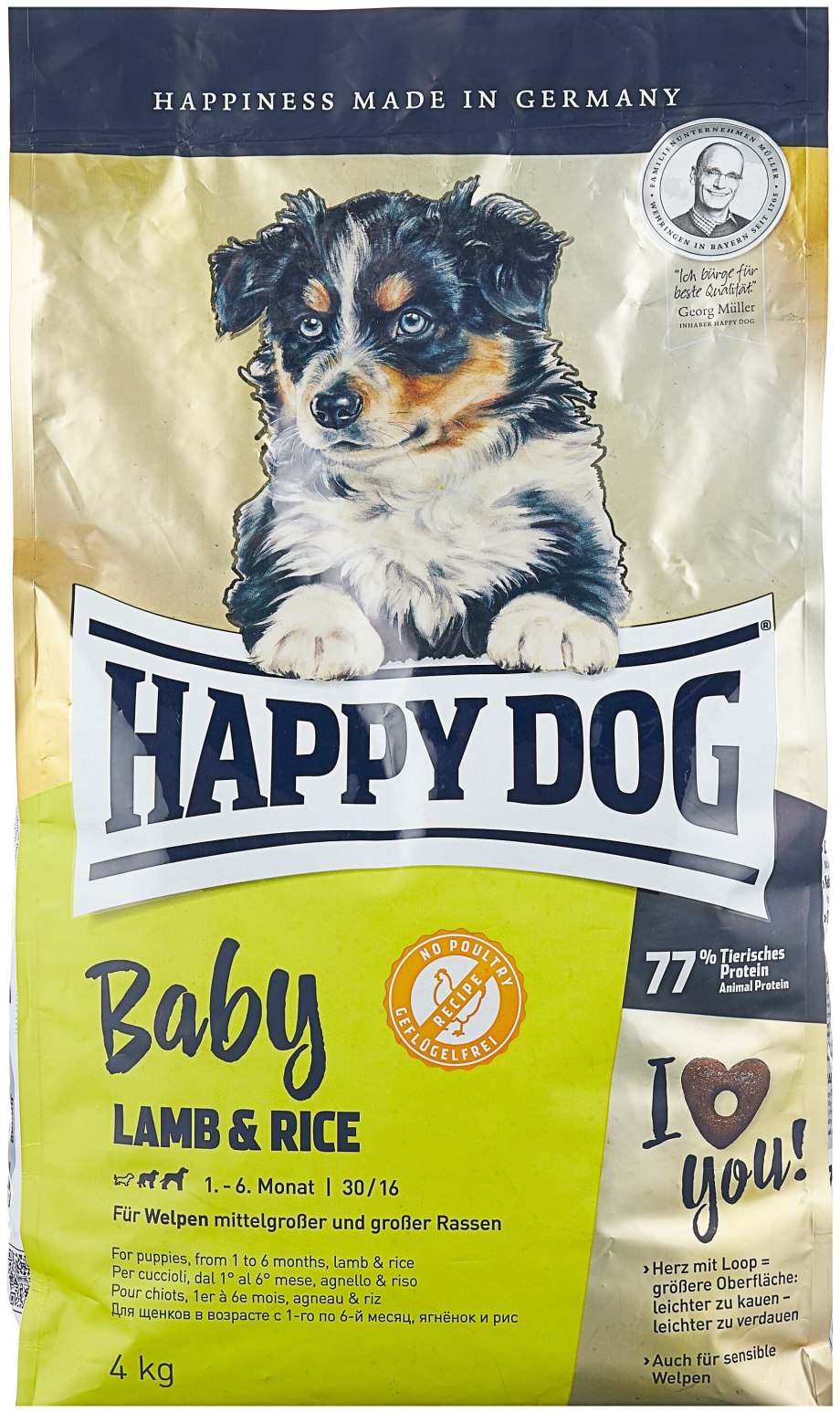 Корм для щенков Happy Dog Supreme young 4 кг