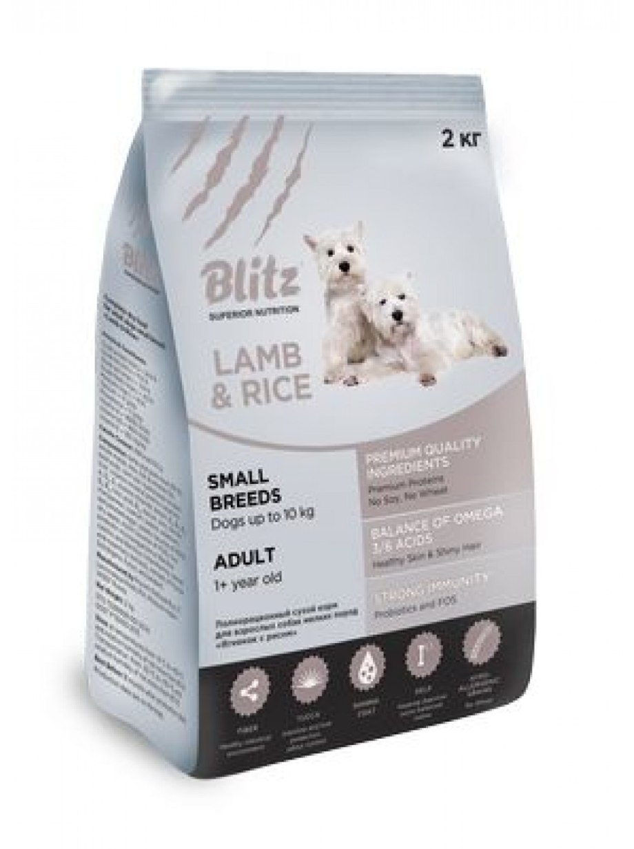Корм для собак Blitz (2 кг) Adult Dog Lamb & Rice all Breeds Dry