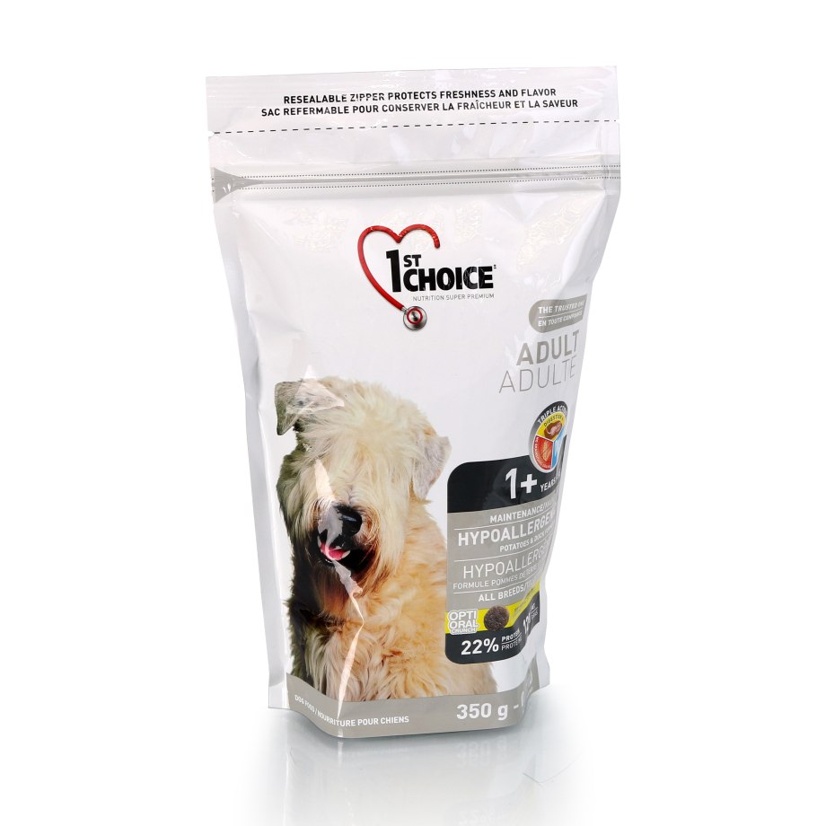 1st choice Hypoallergenic для/собак утка картофель 350 г