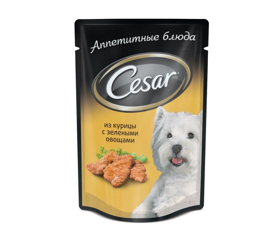 Корм для собак Cesar ягненок-овощи пауч 85 гр