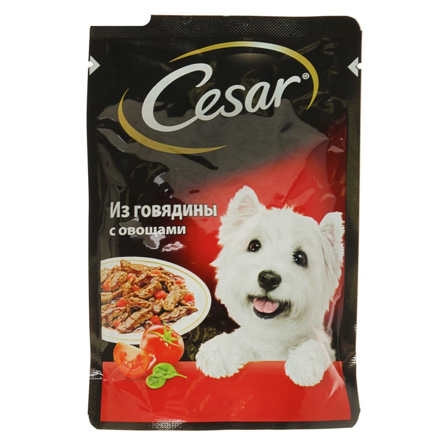 Корм говядина с овощами Cesar 85г
