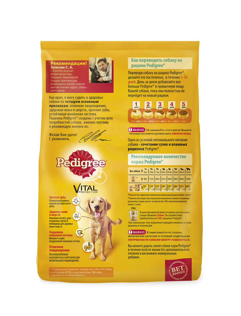 Корм для собак pedigree 13 кг для щенков