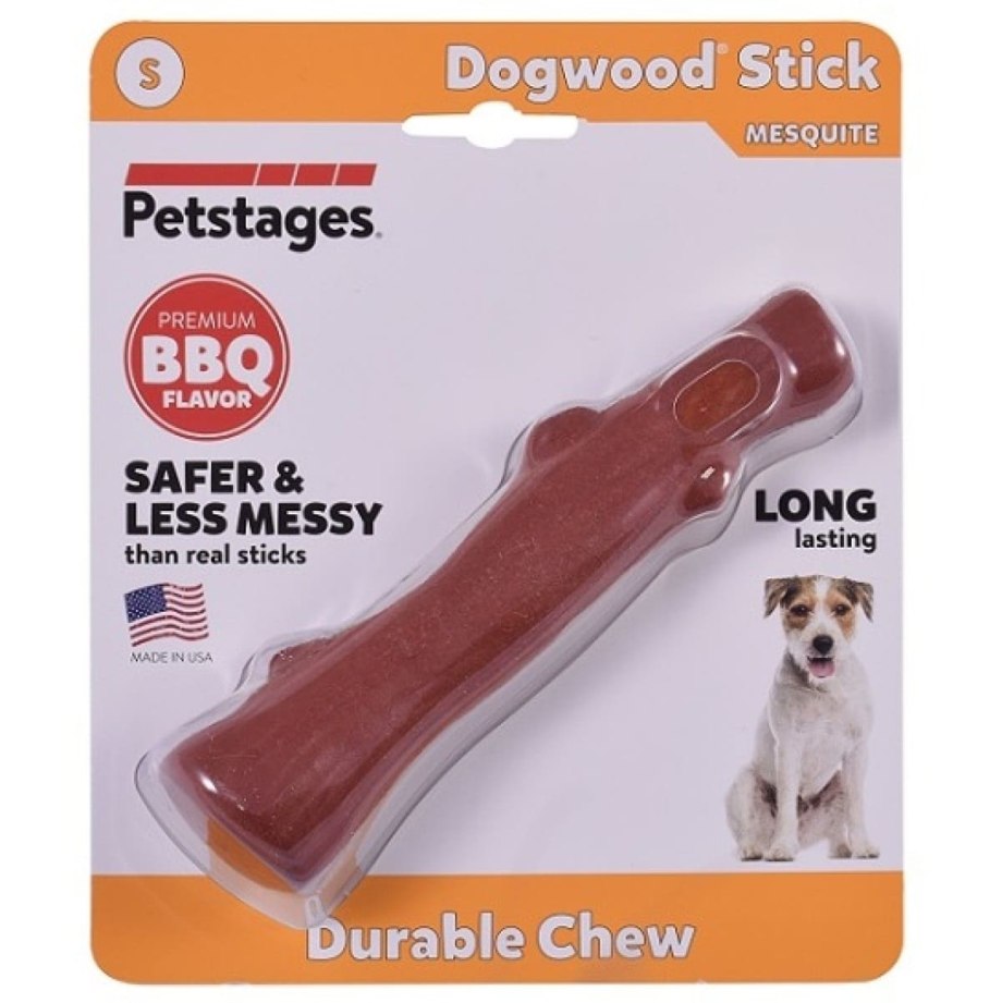 PETSTAGES игрушка для собак Mesquite Dogwood с ароматом барбекю 18 см средняя