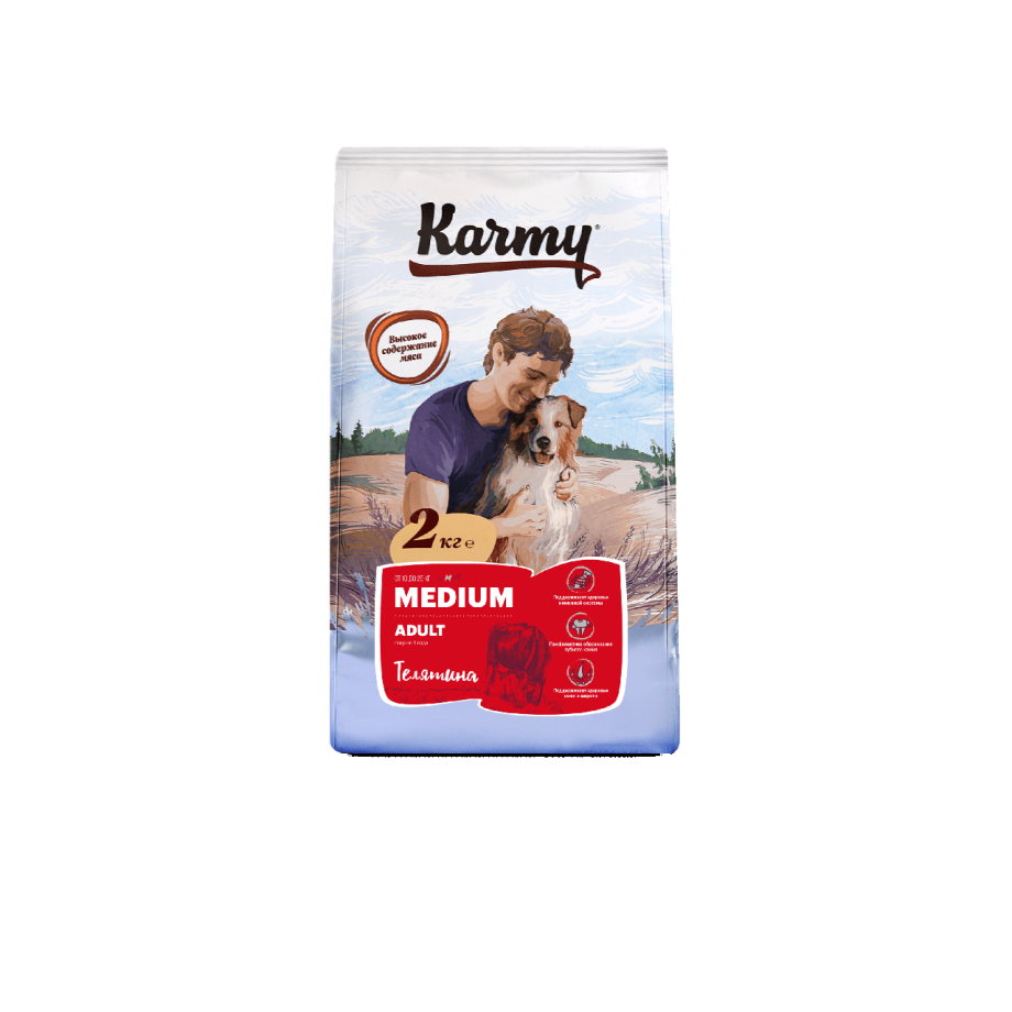 Karmy Медиум Эдалт телятина 2кг.